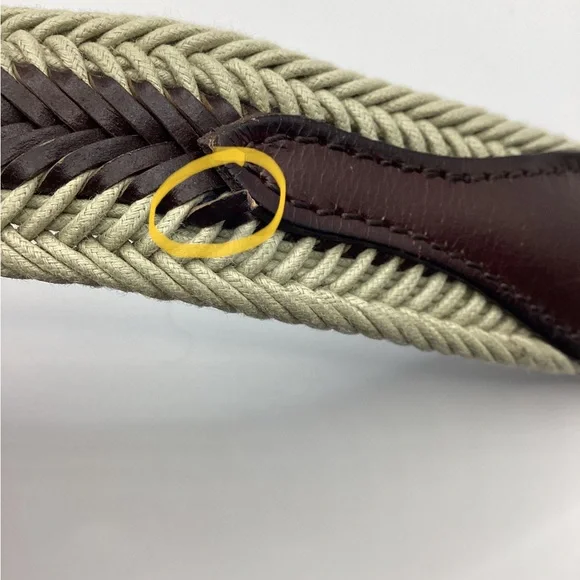 Tommy Bahama Leather And Fabric Woven Braid Belt - Picture 9 of 9